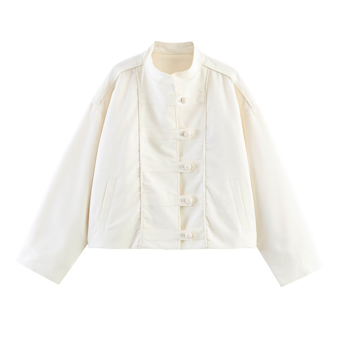 Street linen rope buttoned jacket