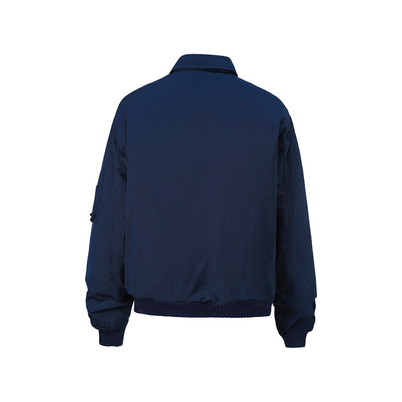 Bomber Short Fit Flight Jacket Lapel Clean