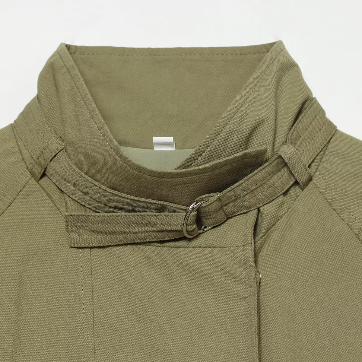 Simple stand up collar waistband jacket
