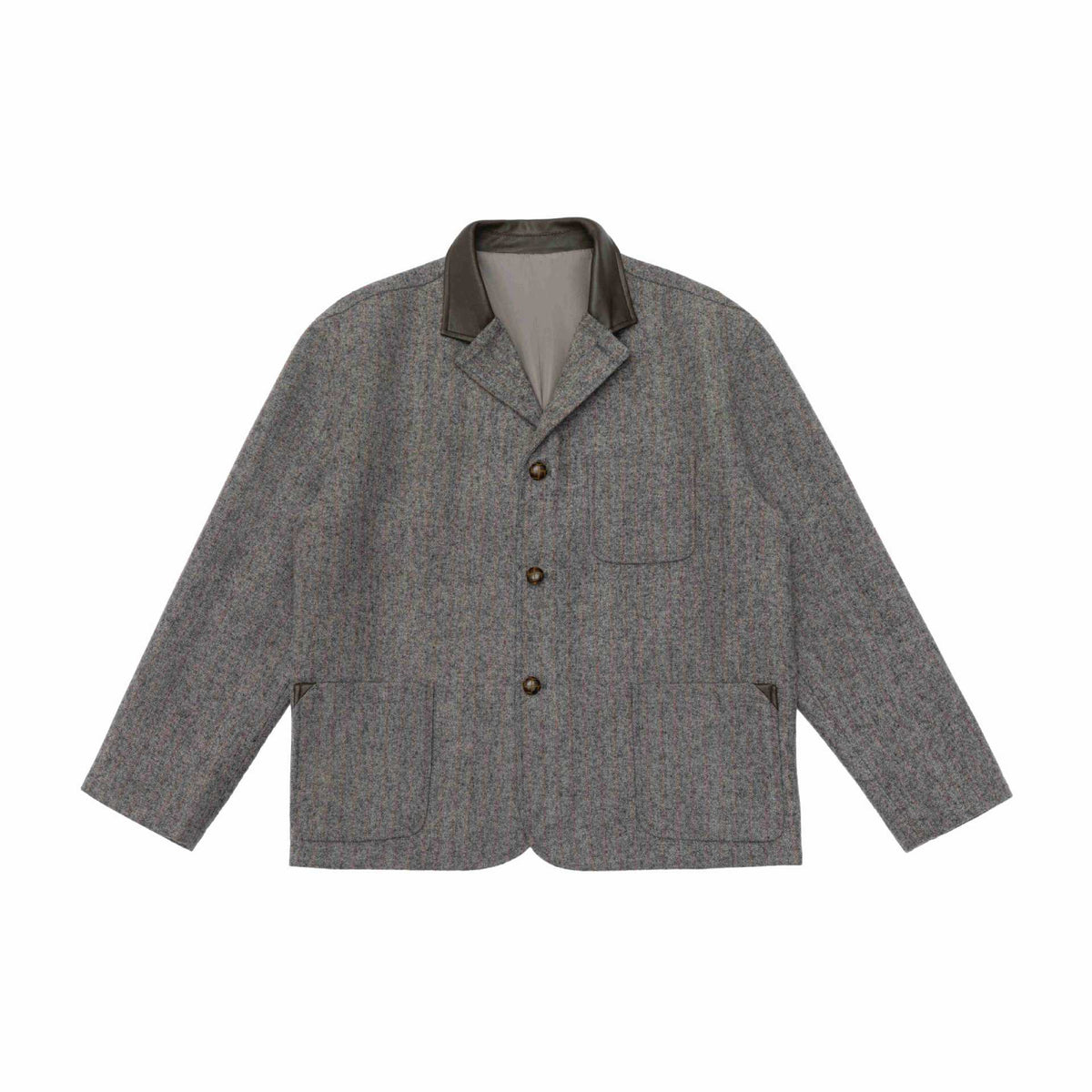 High-End Preppy Style Striped Notch Lapel Blazer Jacket for Men