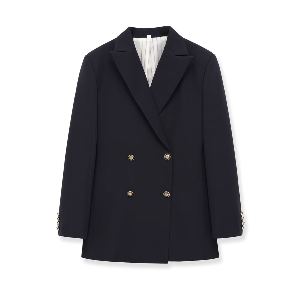 Commuting style slim fit double breasted jacket