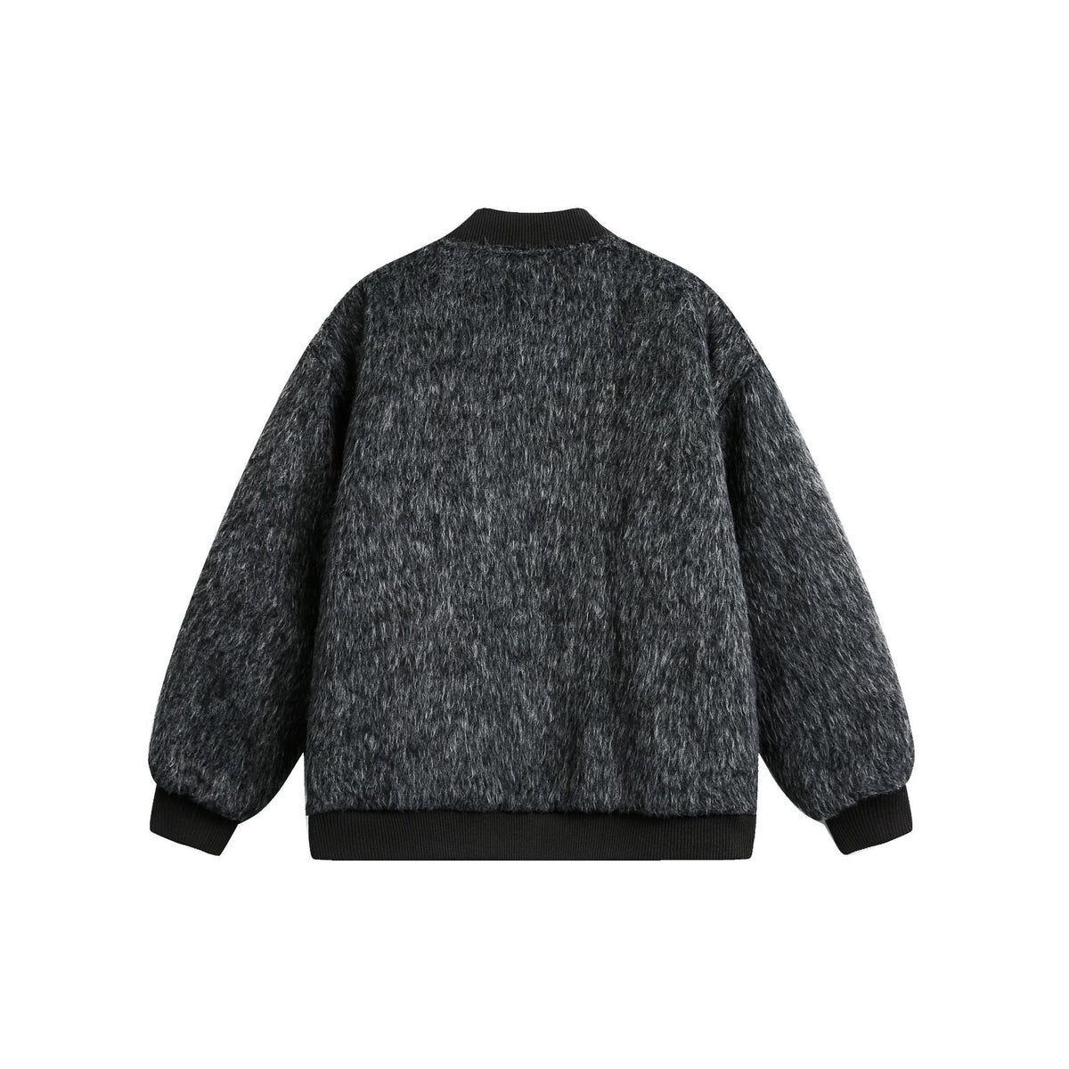Atmosphere Mohair Deconstructed Bomber Baseball Cotton Coat