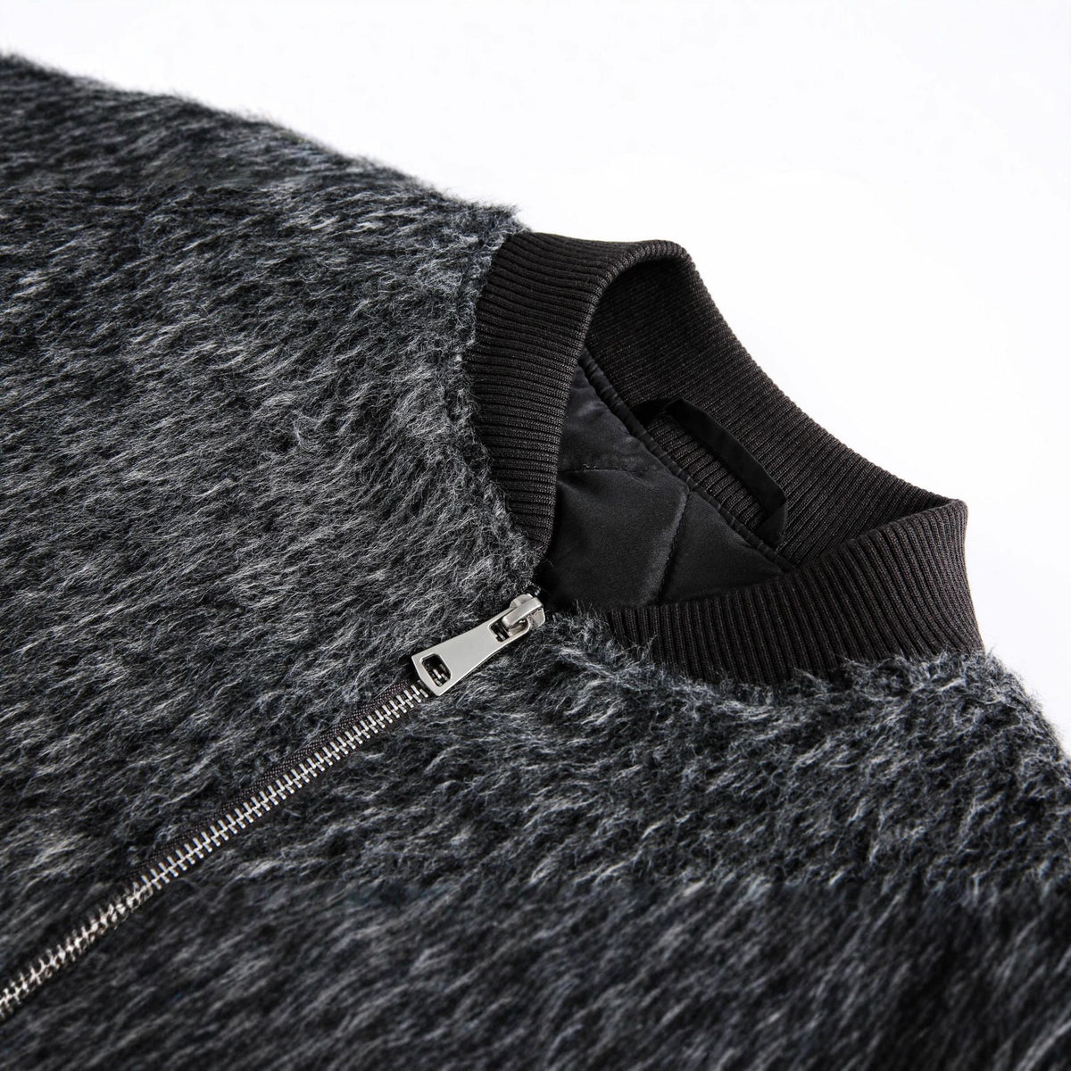 Atmosphere Mohair Deconstructed Bomber Baseball Cotton Coat