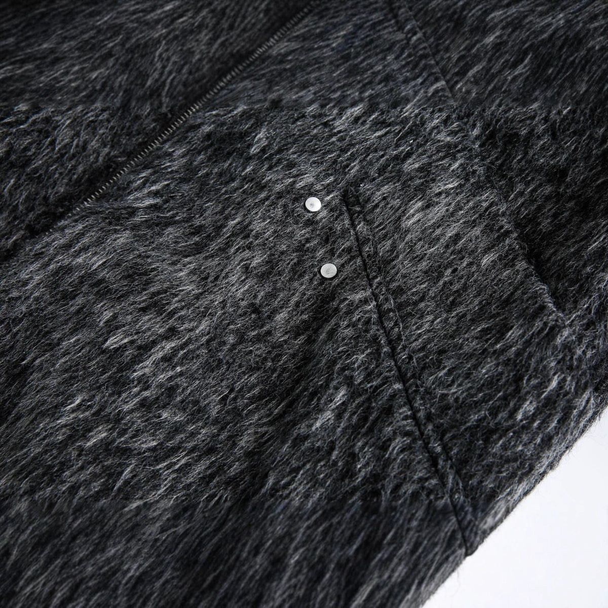 Atmosphere Mohair Deconstructed Bomber Baseball Cotton Coat