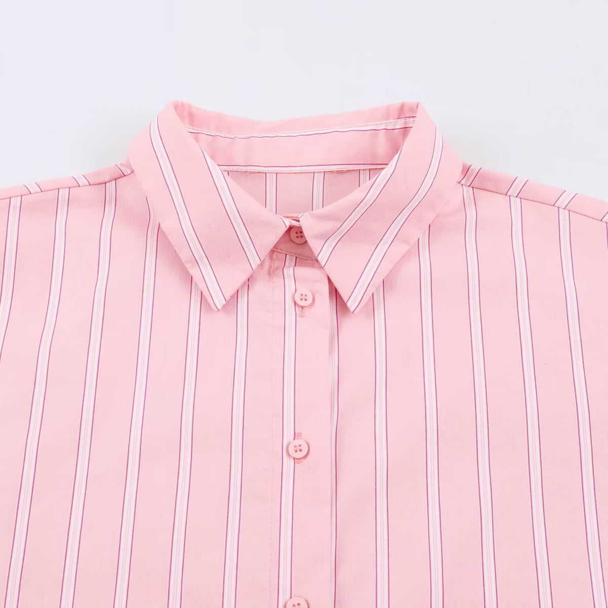 Commuting style loose and versatile striped shirt